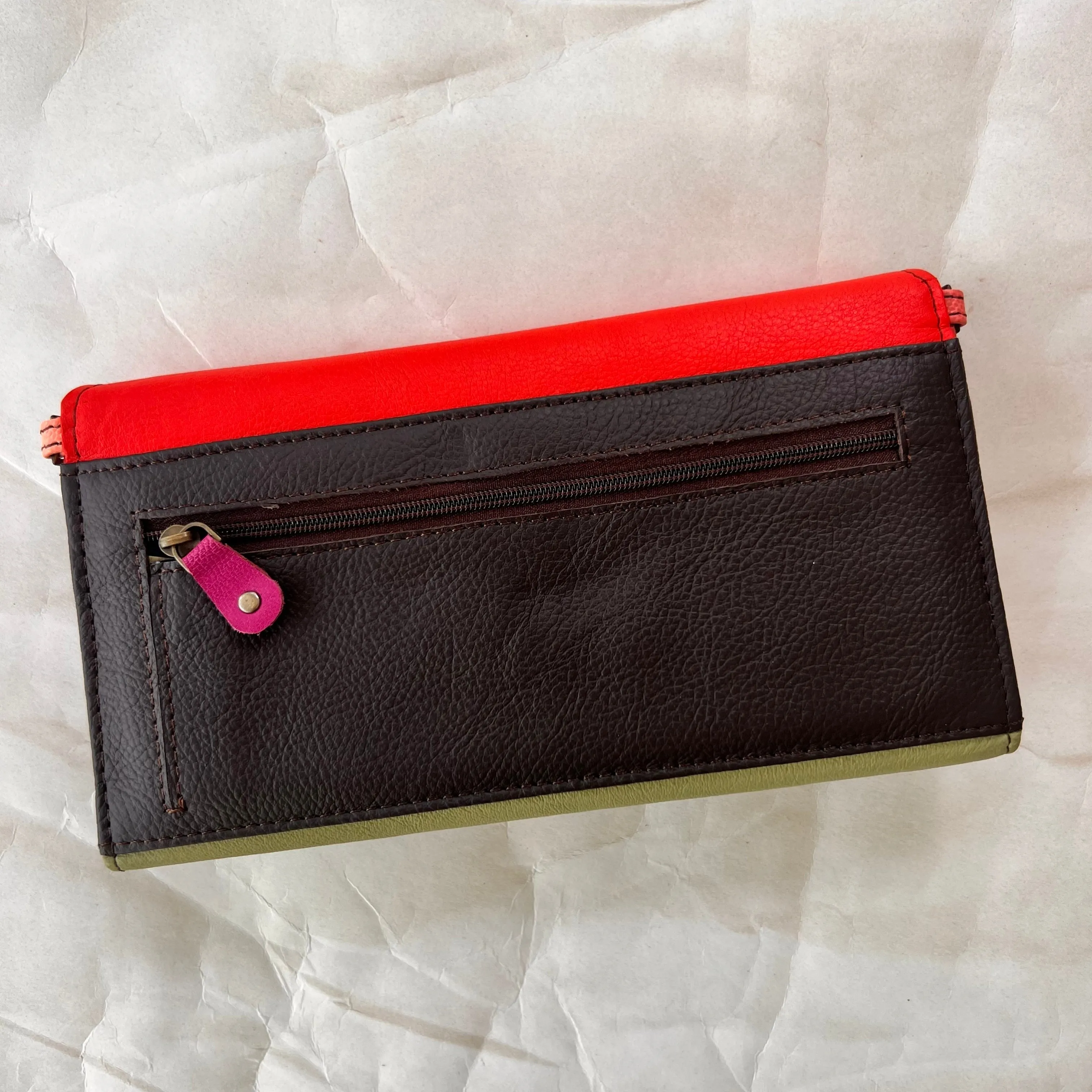 Soruka - Secret Clutch, Green & Orange