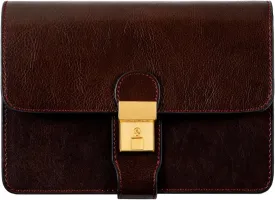 Time Resistance Leather Clutch - Men's Organizer Wrist Bag - Briefcase Handmade in Italy