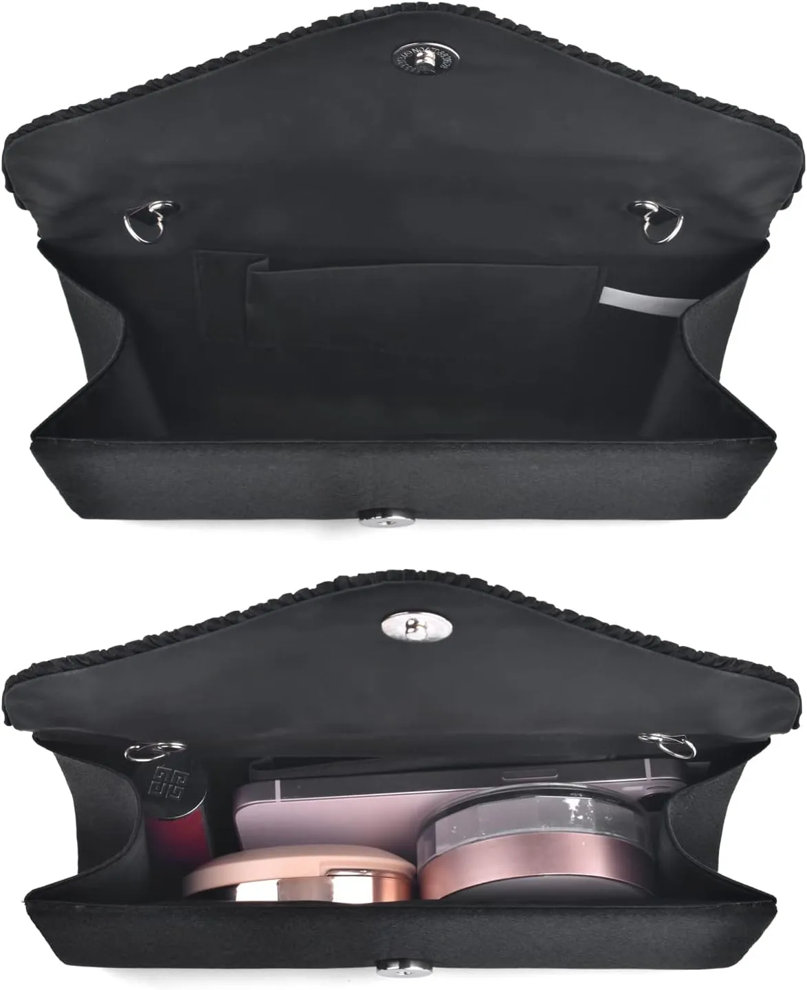 TINDTOP Evening Clutch Purses for Women Handbags for Formal Wedding Party Cocktail Prom Crossbody Shoulder Envelope Bag