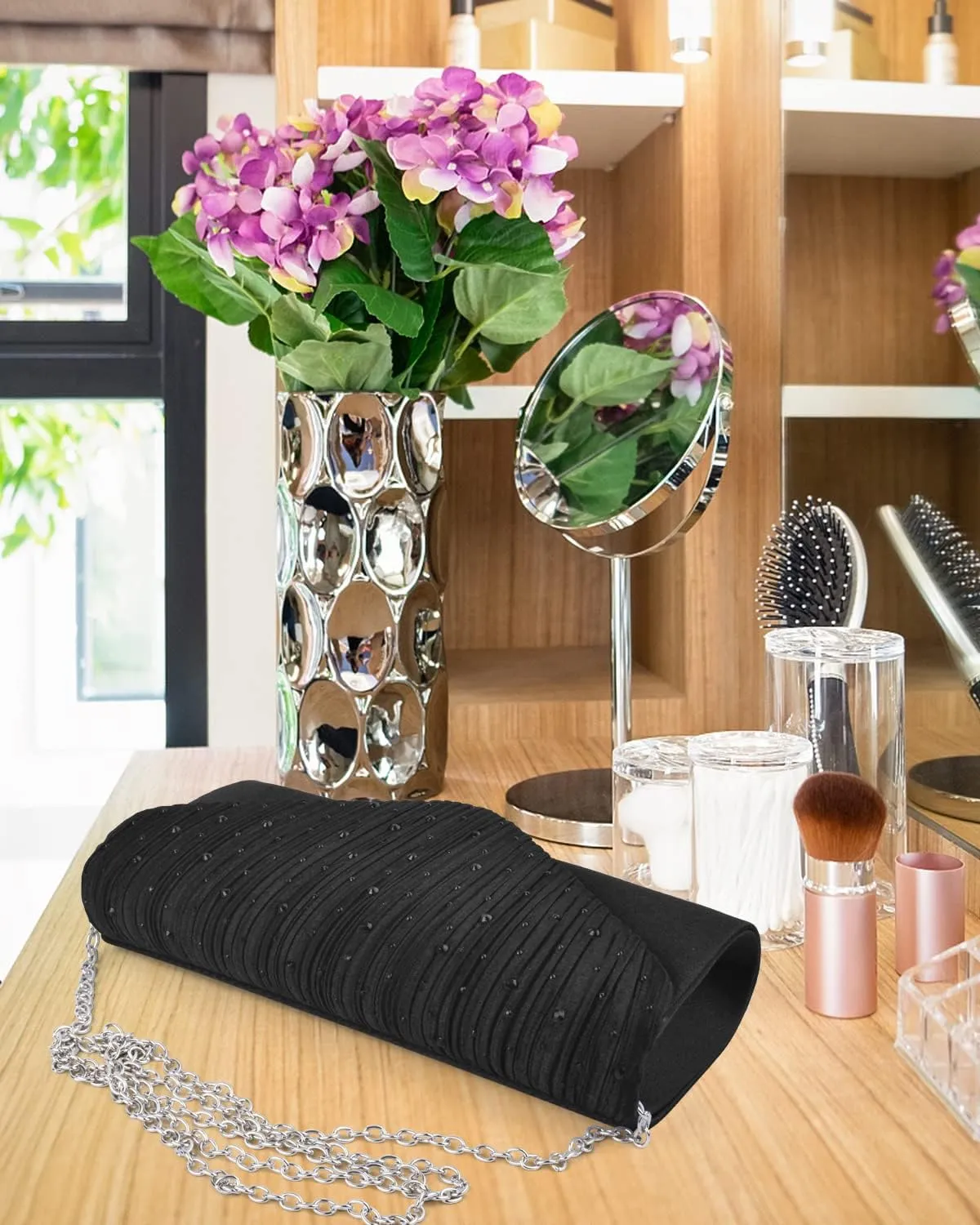 TINDTOP Evening Clutch Purses for Women Handbags for Formal Wedding Party Cocktail Prom Crossbody Shoulder Envelope Bag