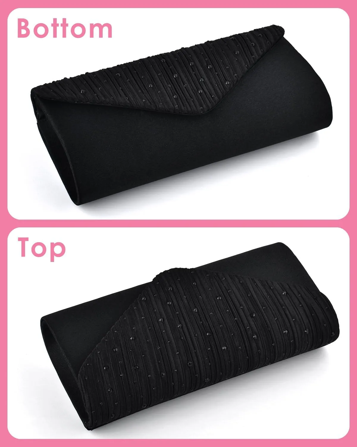 TINDTOP Evening Clutch Purses for Women Handbags for Formal Wedding Party Cocktail Prom Crossbody Shoulder Envelope Bag