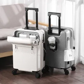 US Multi-functional Front Fastening Luggage, 20-inch Large Capacity