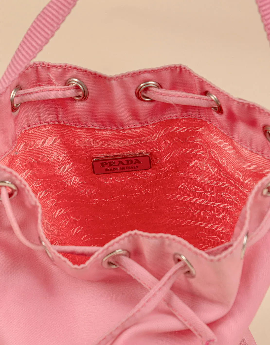 Vintage Prada nylon mini bucket bag