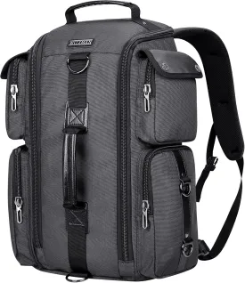 WITZMAN Travel Backpack for Men Carry On Backpack Duffel Bag Large Capacity Laptop Backpack 17 Inch (6695 Silvery Grey)