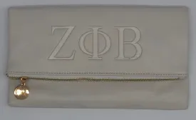 Zeta Phi Beta Pebble Texture Flat Clutch/Crossbody
